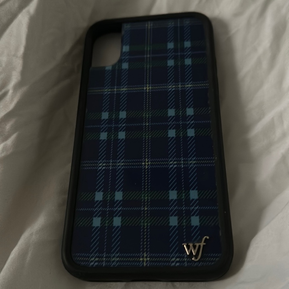 WILDFLOWERS iPhone XS blue plaid case